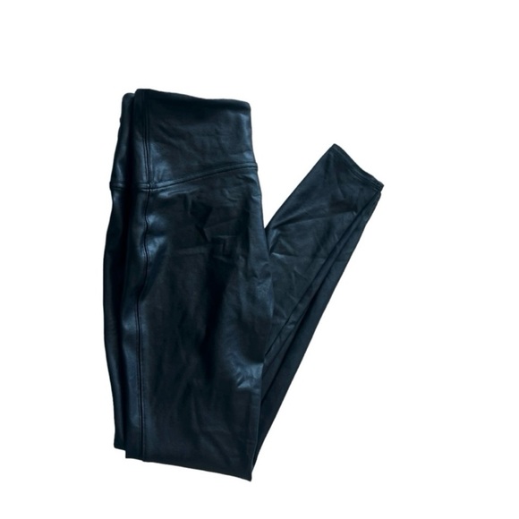 SPANX Faux Leather Skinny Leggings Size M - Picture 3 of 11